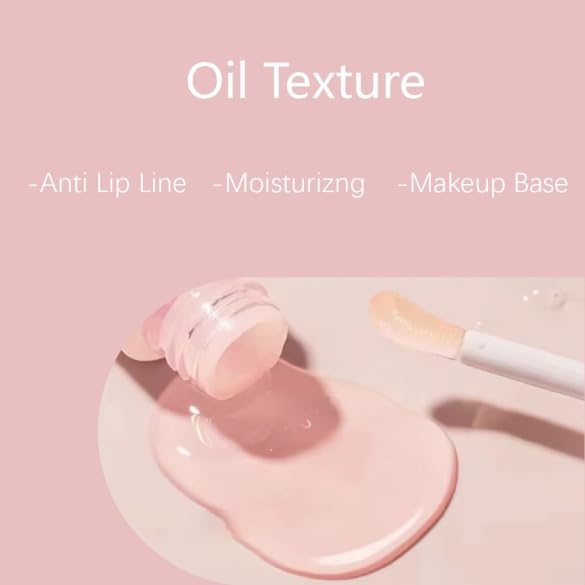 Peach Oolong Lip Oil - Jojoba Oil, Vitamin E & Uuron-cha ekisu, Non-sticky, Moisturizing & Hydrating, Lightweight, Clear