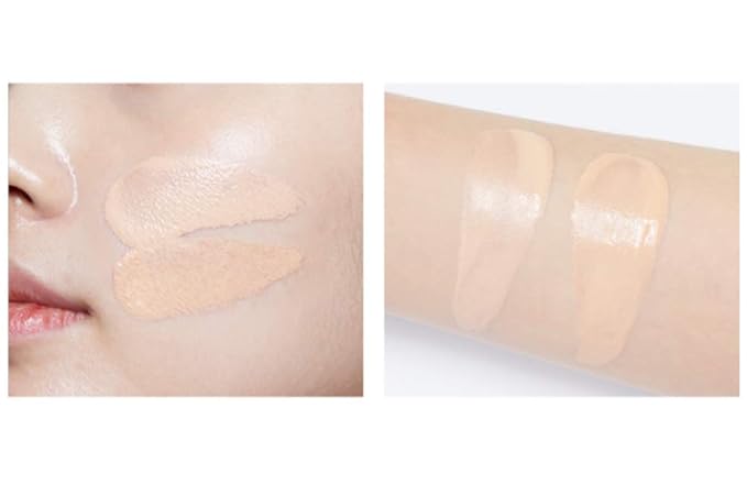 GIVERNY Milchak Cover Foundation Cushion with Refill #21 Light Beige - Moist Finish for All Skin Types - Flawless Coverage Face Makeup - Lightweight Formula for Satin Glass Texture, 0.4oz x 2