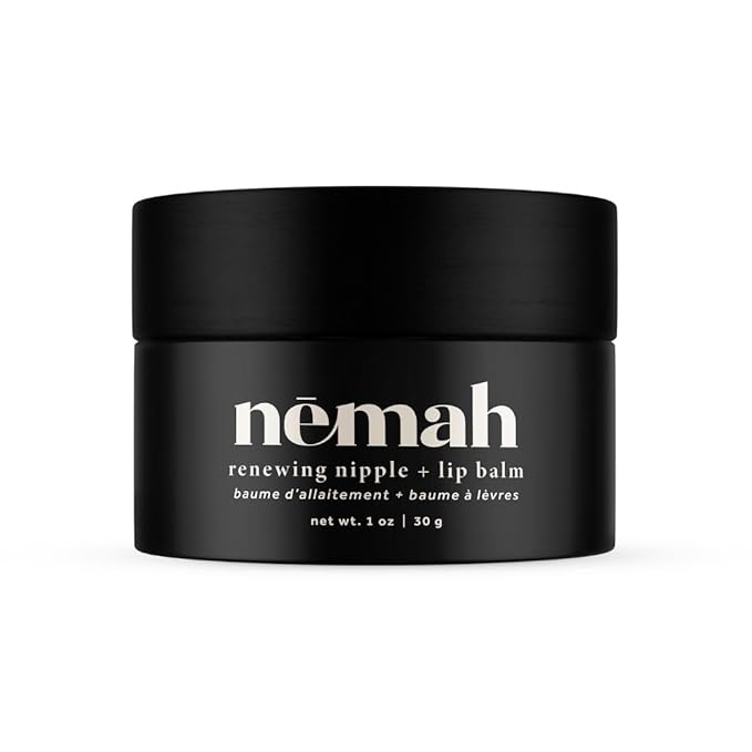 Nemah - Organic Nipple Butter, Nipple Cream for dry cracked nipples, Nourishing Nipple Balm for Breastfeeding, Non-Greasy Vegan Lip Balm with Calendula, Jojoba Oil, and Other Botanical Extracts, 30 g