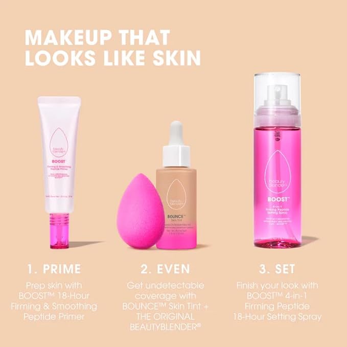 Beautyblender 12-Hour Always on Radiant Skin Tint, Breathable Serum Foundation Stays Put for All Day Long Wear, Infused with Hyaluronic Acid & Niacinamide, Light 1
