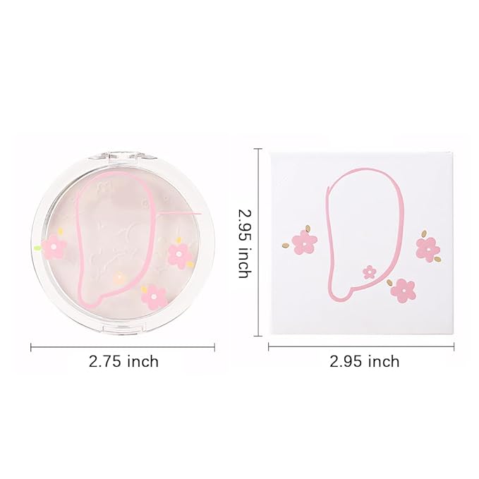 Face Oil Control Pressed Setting Powder-Clarifying Finishing Powder,Waterproof Long Lasting Setting Powder Makeup,Blurs Fine Lines&Imperfections,Translucent Powder Setting Powder with Powder Puff