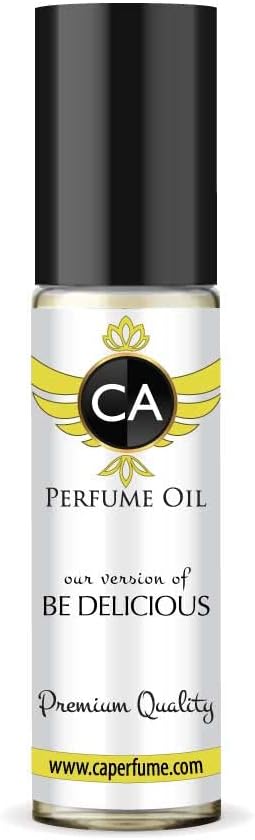 CA Perfume Impression of Donna K. Be Delicious For Women Replica Fragrance Body Oil Dupes Alcohol-Free Essential Aromatherapy Sample Travel Size Concentrated Long Lasting Attar Roll-On 0.3 Fl Oz/10ml