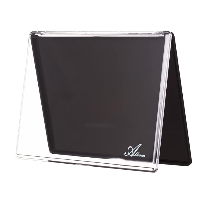 XL Large Empty Magnetic Transparent Plastic Eyeshadow Makeup Palette with 20Pcs Adhesive Empty Palette Metal Stickers for Eyeshadow Lipstick Blush Powder