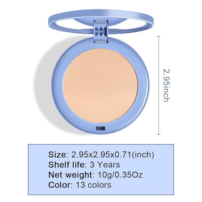 Oil Control Matte Perfection Face Pressed Powder, Matte Smooth Flawless Setting Powder Makeup, Polvo Compacto De Maquillaje, Waterproof Long Lasting, Cruelty Free, 0.35Oz(120 Vanilla, 1)