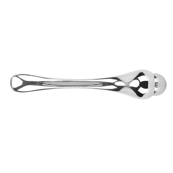 Eye Cream Massage Stick Magnetic Double Head Eye Cream Applicator for Facial Skin Care Silver