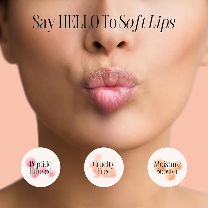 YUGLO Lip Sleeping Mask with Multi-Peptides | Peach Flavor | Hydrating & Plumping Lip Treatment for โจDry, Chapped Lips | Nourishes & Moisturizes | Overnight Lip Repair