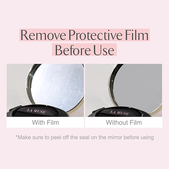 LA MUSE Complexion Correcting-Korean Cushion Foundation(2 Packs) | No Makeup Look, Daily Korean Makeup Foundation, Comfortable Wear | Natural Tone-Up Effect, Light to Medium Tones | For All Skin Types