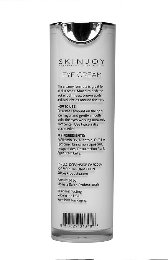 Eye Cream with Caffeine, Peptide, Vitamin B5, Skin Care Eye Cream for Dark Circles and Puffiness, Dark Circles Under Eye Treatment - 30 ml