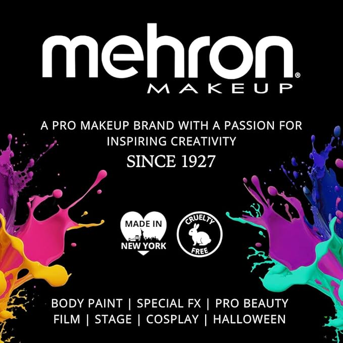 Mehron Makeup Color Cups | Stage, Foundation, Face Paint, Body Paint, Halloween | Face Paint Makeup | Greasepaint .5 oz (14 g) (Zombie Flesh)