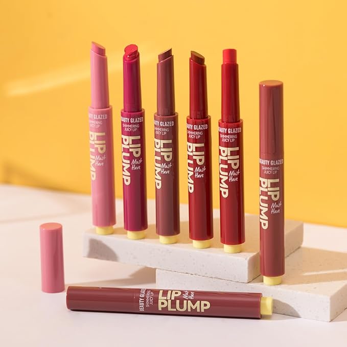 MAEPEOR Hydrating Lip Plumper 12 Colors Moisturizing Shiny Juicy Lip Balm Long Lasting Nourishing Lip Pluming BalmïŒColor 08)