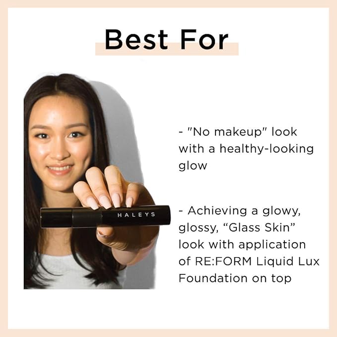 HALEYS RE-Invent BB Drops (Dark Neutral) Vegan, Cruelty-Free Tinted BB Moisturizer Foundation with Marula Face Oil - Hydrate Skin with Sheer Coverage for a Natural, Healthy-Looking Complexion