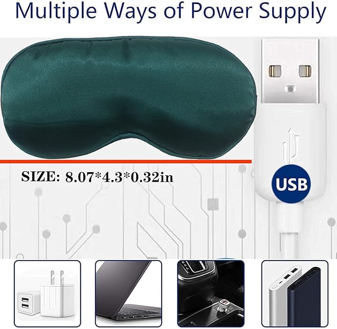 Heated Eye Mask, Dry Eyes, Sleep Mask, Use Damp-Heat Therapy To Unclog The Glands, Restore Puffy Eyes and Dark Circles, Relieve Dry Eye Syndrome, Chalazion, Stye, MGD and Blepharitis