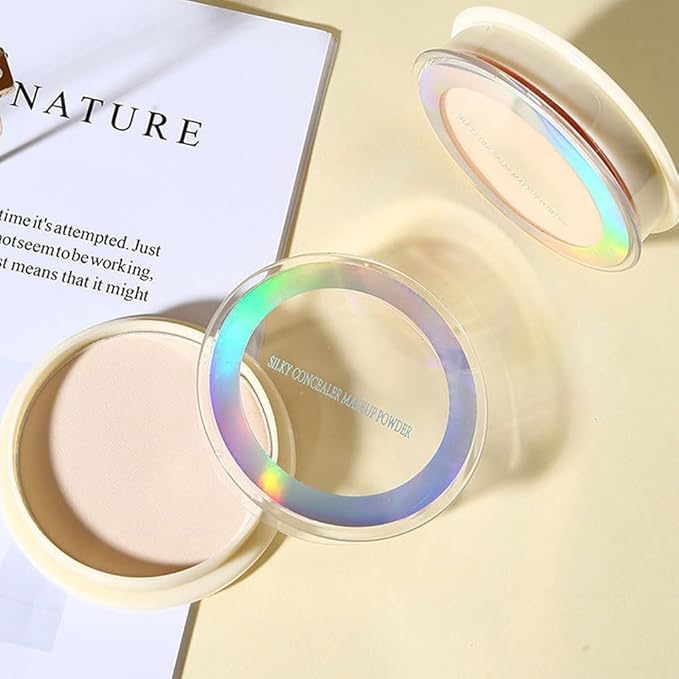 Oil Control Face Pressed Powder, Ultra-Fine Lightweight Face Powder, Soft-focus Matte Finish, Sheer Coverage, Lasting Oil Control, Natural (03#)