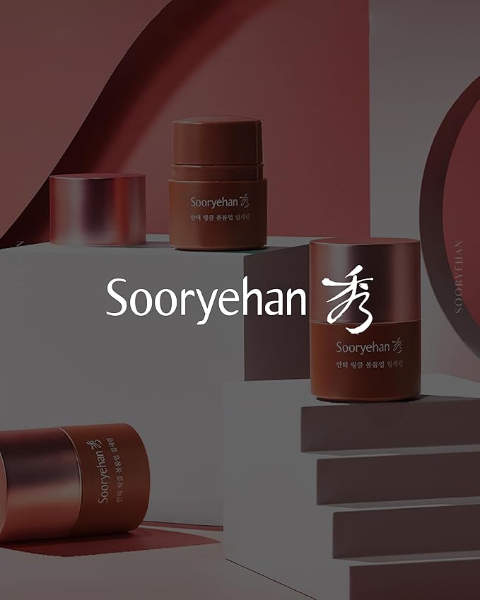 Sooryehan Tinted Lipcerin Lip Balm (0.5fl oz) - Age-Defying, Plumping, Hydrating, Nourishing Lip Care for Dry, Chapped Lips. Korean Skin Care. Peptides, Collagen, Shea Butter, Plant-Based Squalane.