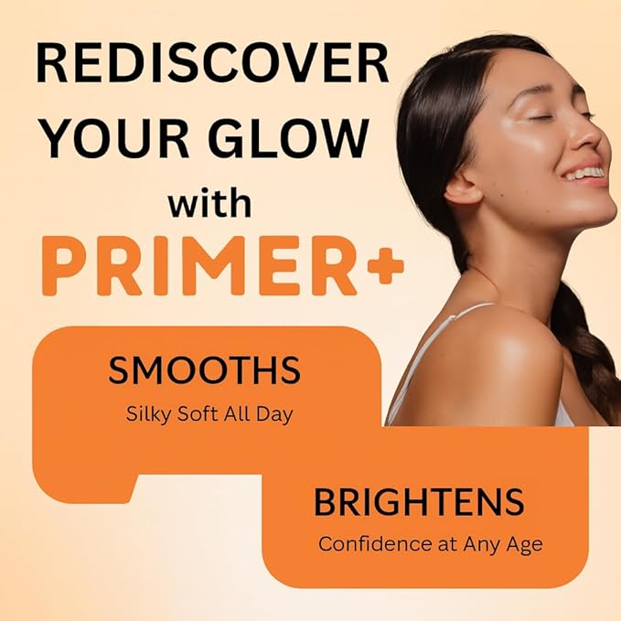 5 in 1 Primer For Face Before Makeup | 17% Vitamin C | All Day Grip | Dark Spot Corrector | Silky Matt Finish | Chemical Free | Vegan | All Skin Types | Made in America | 1fl oz