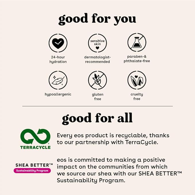 eos Holiday Lip Butter Gift- Candy Cane Swirl Super Balm, 24H Moisture, Stocking Stuffers, 0.35 fl oz