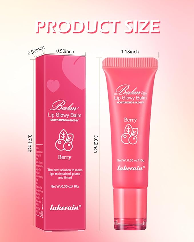 Moisturizer Lip Glowy Balm, Hydrating & Nourishing Repair Sleeping Lip Mask, Shine Glossy Finish Lip Oil, Day and Night Smooth Cracked Chapped Dry Lips, Lip Care Therapy Treatment for Women-4#Grape