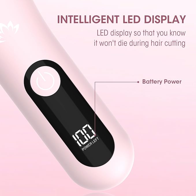 Lanumi Bikini Trimmer Women Rechargeable Body Hair Trimmer Electric Shaver Pubic Hair Grooming Kit with Charging Dock IPX7 Waterproof Wet/Dry Use (Pink)