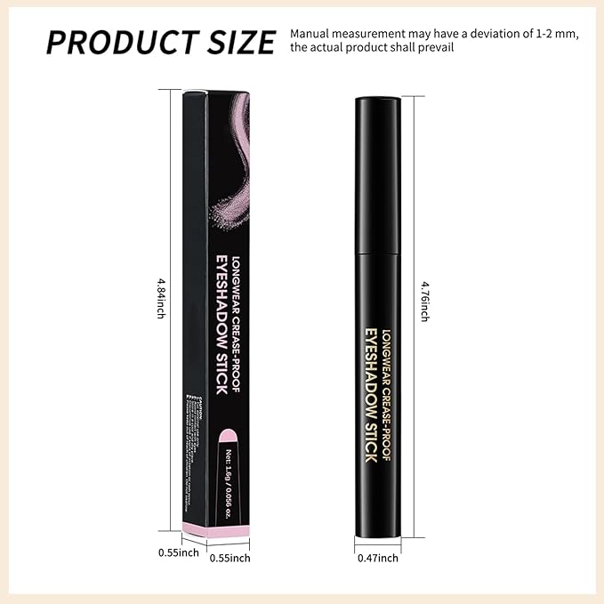 Erinde Waterproof Eyeshadow Stick, Cream Eye Shadow Stick, Long-Lasting, Crease-Proof, Cream to Powder Buildable & Blendable Eye Shadow Pencils Crayon, Vegan & Cruelty-Free, 10 Cornflower