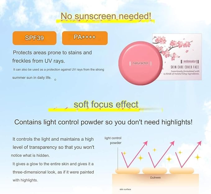 NATURACTOR Concealer 152 Natural Skin Care Cover Face 0.7 oz - Full Coverage Foundation, Made in Japan