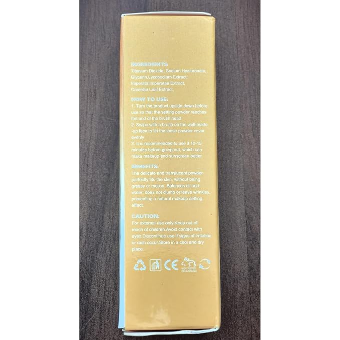 Mineral Sunscreen Setting Powder, Natural Translucent Mineral Brush Powder, SPF 50 PA++, Matte Makeup Setting Powder Long Lasting Oil Control Lightweight Breathable Face Powder for All Skin