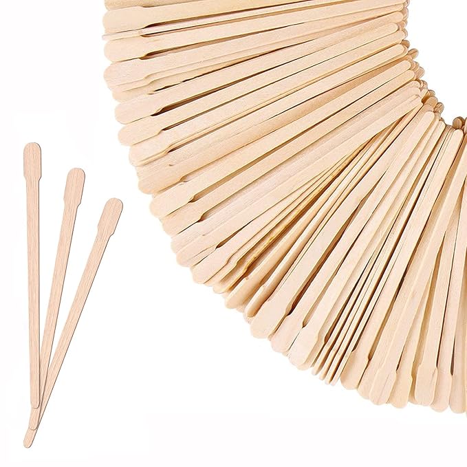 Mibly 1500 Pcs Wooden Wax Sticks - Eyebrow, Lip, Nose Small Waxing Applicator Sticks for Hair Removal and Smooth Skin - Spa and Home Usage