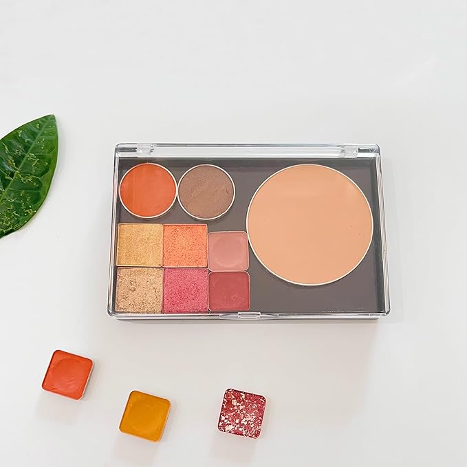 Small Size Empty Magnetic Clear Eyeshadow Light Weight Makeup Palette- Traveling, Depotting palette 4.76 x 3.11