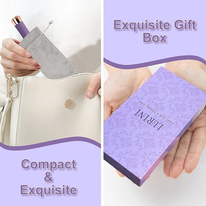 Facial Hair Remover for Women, Painless Rechargeable Hair Removal Device, Comes with 2 Replacement Heads, Portable Electric Shaver/Razors for Face, Chin, Upper Lip, arms and Peach Fuzz (Blue)