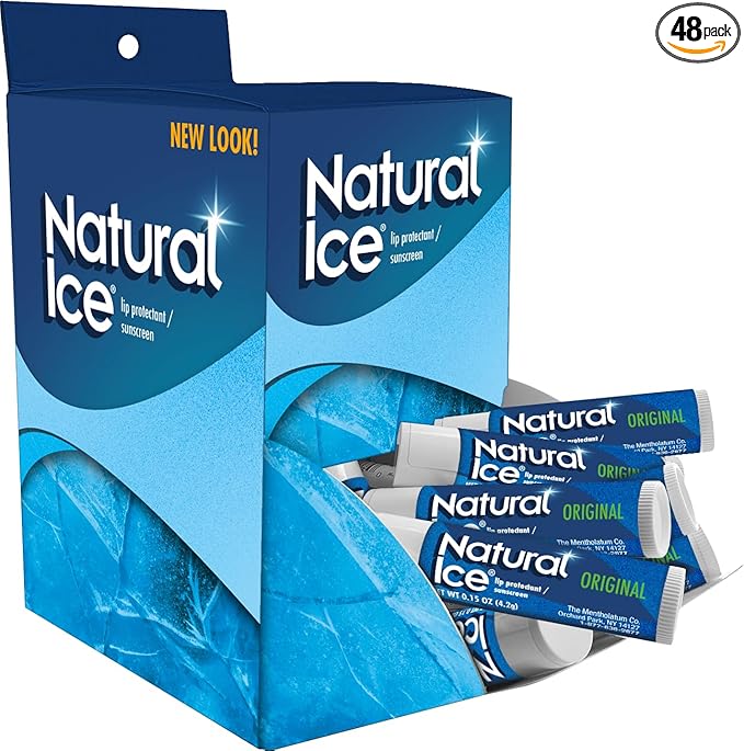 Mentholatum Natural Ice Lip Balm Original SPF 15 1 Each ( Packs of 48), 0.16 Ounce (Pack of 48)