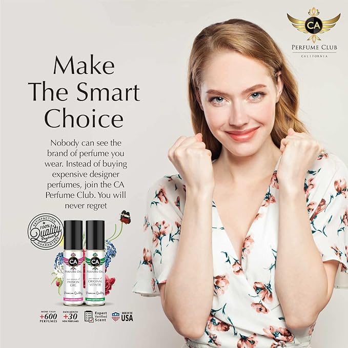 CA Perfume Impression of Clinic Happy Heart For Women Replica Fragrance Body Oil Dupes Alcohol-Free Essential Aromatherapy Sample Travel Size Concentrated Long Lasting Attar Roll-On 0.3 Fl Oz/10ml