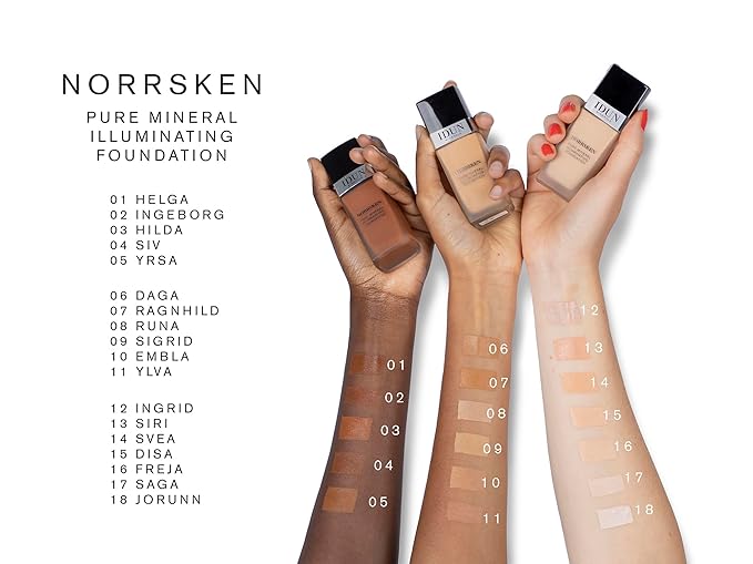 Liquid Norrsken Foundation - Silky Smooth Coverage - Luminous, Dewy Finish for Dry and Dull Skin - Water Resistant and Vegan Makeup - 209 Svea - Warm Medium - 1.01 oz