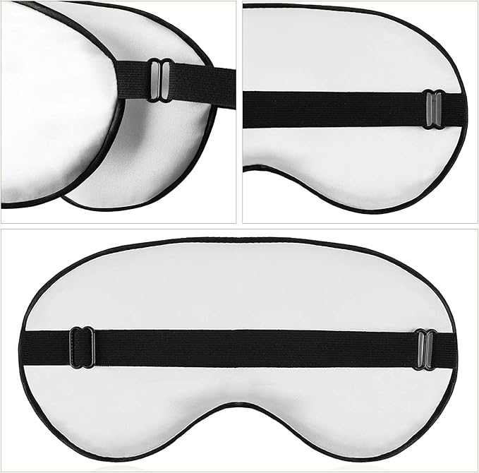 Custom Personalized Sleep Eye Mask Add Any Photo Text Logo Design Your Own Soft Blindfold Eyemask Blackout Eye Cover for Men Women Home Travel Offices, Indigo, 8.1"x4.1"