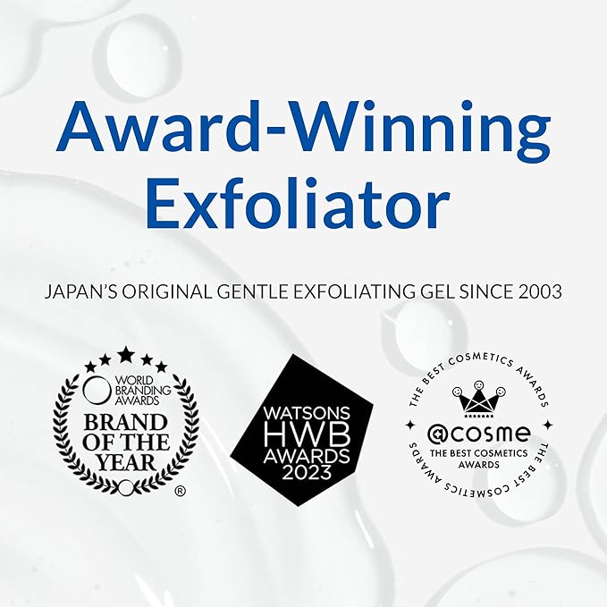 Cure by Toyo | Aqua Gel Gentle Exfoliator | Clear and Softer Skin | Non-Abrasive Face and Body Cleanser | Sensitive Skin | 3 Pack