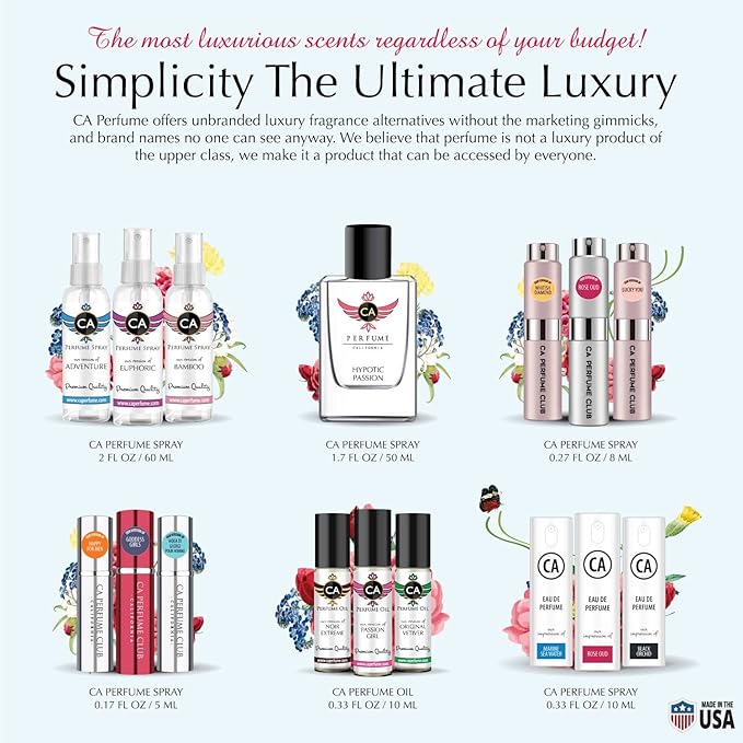 CA Perfume Impression of Love In Black For Women Replica Fragrance Body Oil Dupes Alcohol-Free Essential Aromatherapy Sample Travel Size Concentrated Long Lasting Attar Roll-On 0.3 Fl Oz/10ml