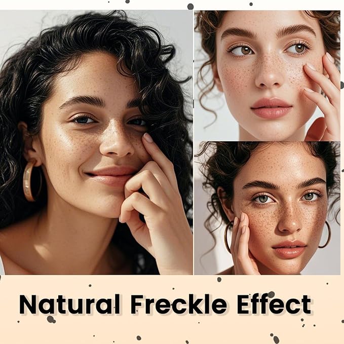 Freckle Pen, Natural Lifelike Fake Freckles Makeup Pen Stamp for Sunkissed Makeup,Magic Faux Freckle Stain Marker Long Lasting Quick Dry - (01LIGHT+02MEDIUM)