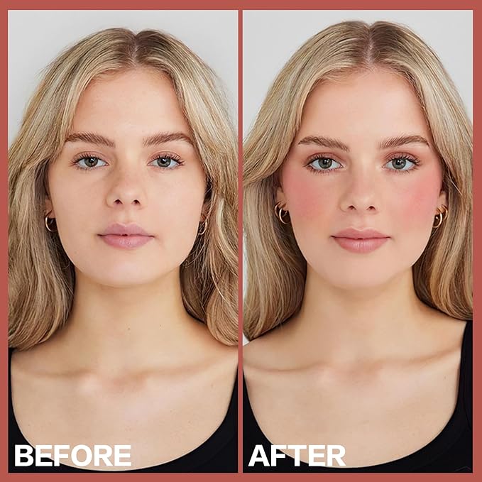 2Pcs Cream Blush Makeup Stick,Monochromatic Multi-Stick Face Blush for Cheek,Lip and Eye,Matte and Dewy Finish for Long Wearing,Easy Application.HEAT WAVES