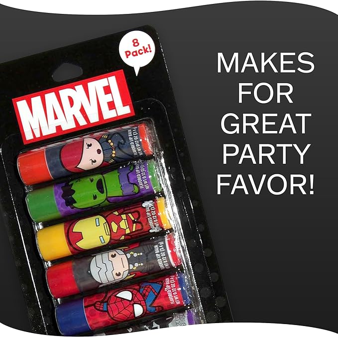 Taste Beauty Marvel Comic Book Themed 8pc Lip Balm Sticks