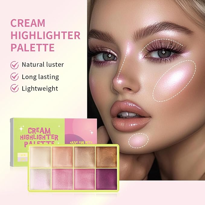 Eyeshadow Stick, Shimmer and Matte Cream Eye Shadow Brightener Sticks Eyeliner Pencil Crayon, Waterproof Long Lasting Eye Highlighter Stick Makeup,0.056 Oz (8-color eyeshadow palette)