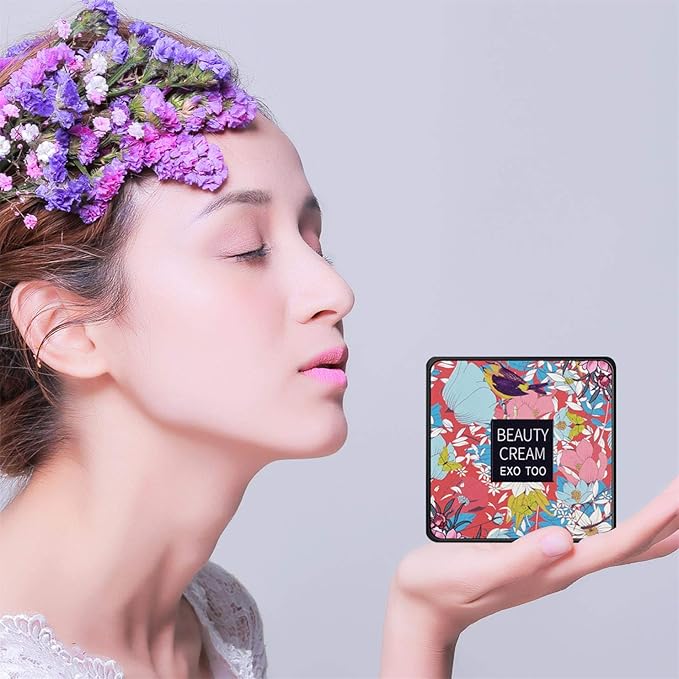 Mushroom Head Air Cushion CC Cream Foundation, Beauty Cream Exo Too BB Cream, Moisturizing, Long Lasting, Matte Concealer, Light Weight, WaterProof Liquid Foundation with 2PCS Mushroom Head