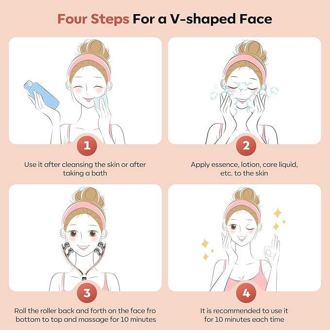 2025 New Microcurrent Facial Slimming Massager Red-Light-Therapy-for-Face and Neck,Vibrating Facial Massager with Thermals for Wrinkles, Double Chin,Firming and Lifting