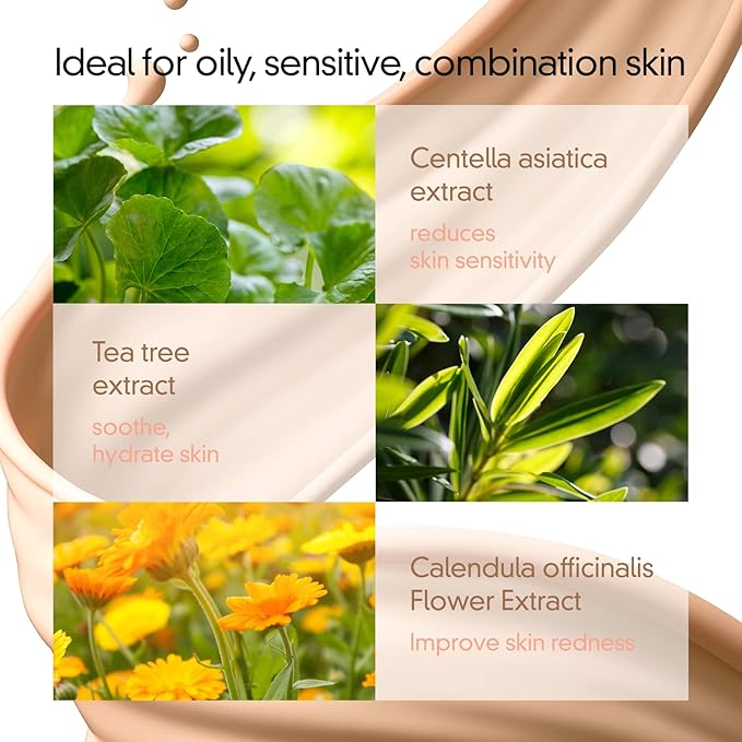 TROIAREUKE A+ Cushion Foundation (Shade 21) I Natural Coverage Foundation Makeup, Moisturizing Finish for Sensitive, Oily, Combination Skin, Skin Care Cushion I Korean Aesthetic Makeup