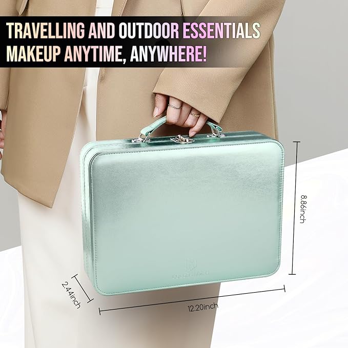 Color Nymph All in One Girls Makeup Sets for Any Ages, Teen Makeup Kits for Beginner with Green Case, Eyeshadow Palettes Blush Lipgloss Eyeliner, Cosmetics Gift Set for Birthday