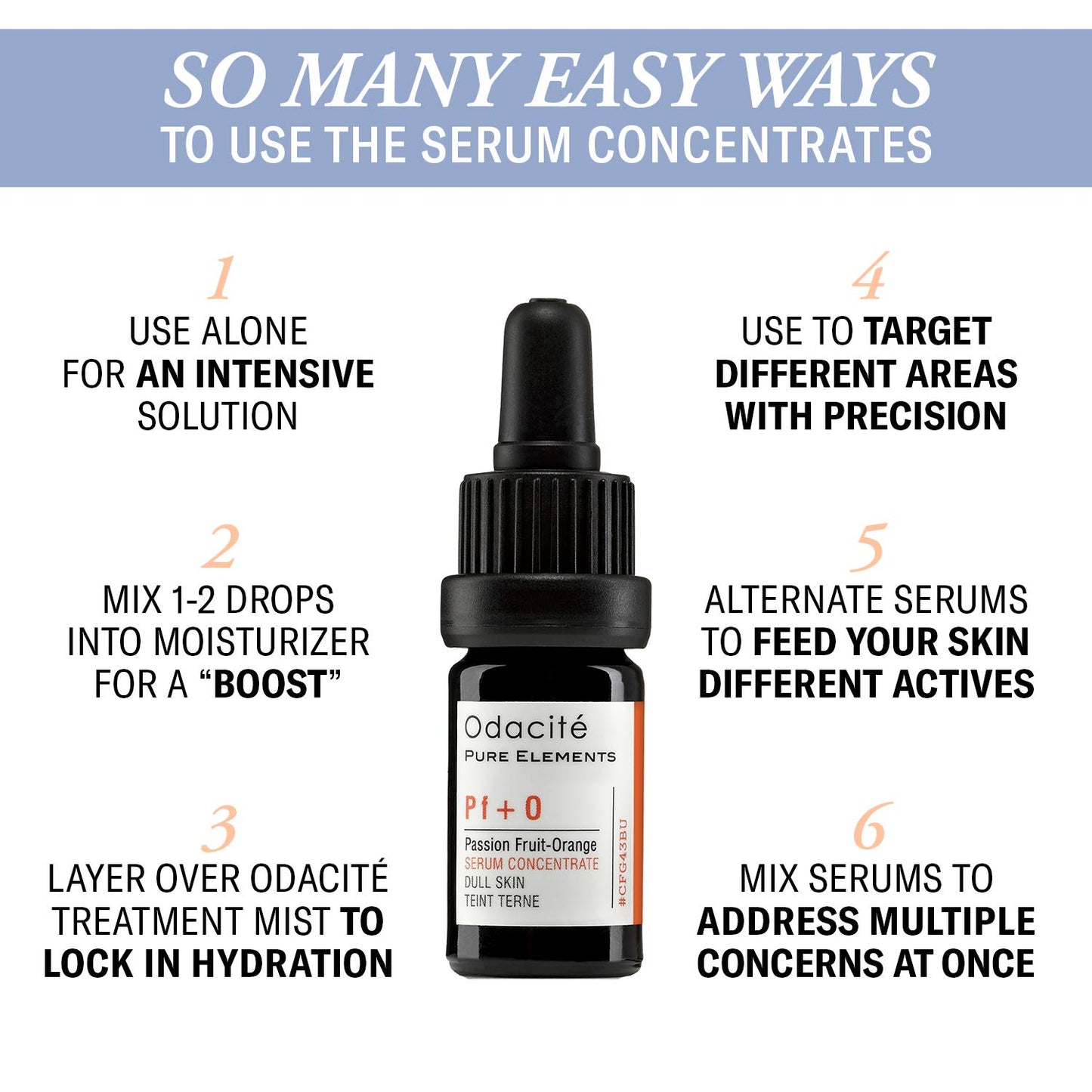 Odacité Hydrating Serum Concentrate with Passion Fruit & Orange - Face Serum Revitalizes & Illuminates the Appearance of Dull Skin for Radiance & Glow - Firms & Tones Skin - 0.17 fl. Oz.