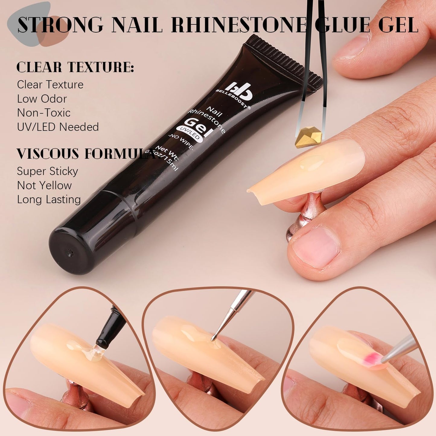 3220Pcs Mineral Gold Glass Nail Rhinestones 120Pcs Multi Shapes Flatback Nail Gems + 3100Pcs 1.5-4mm Round Crystal with Rhinestones Glue Gel, Manicure Nail Charms Diamond Gemstone for Nail Art