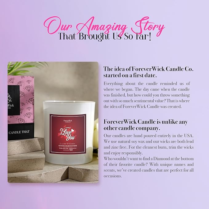 Foreverwick I Love You Mother's Day Gift Set | Sweet Mother's Day Gifts for Mom, Grandma, Sister | Mother's Day Candle | Mom Gifts for Birthday, Valentine's, Christmas | Spa Gifts for Women