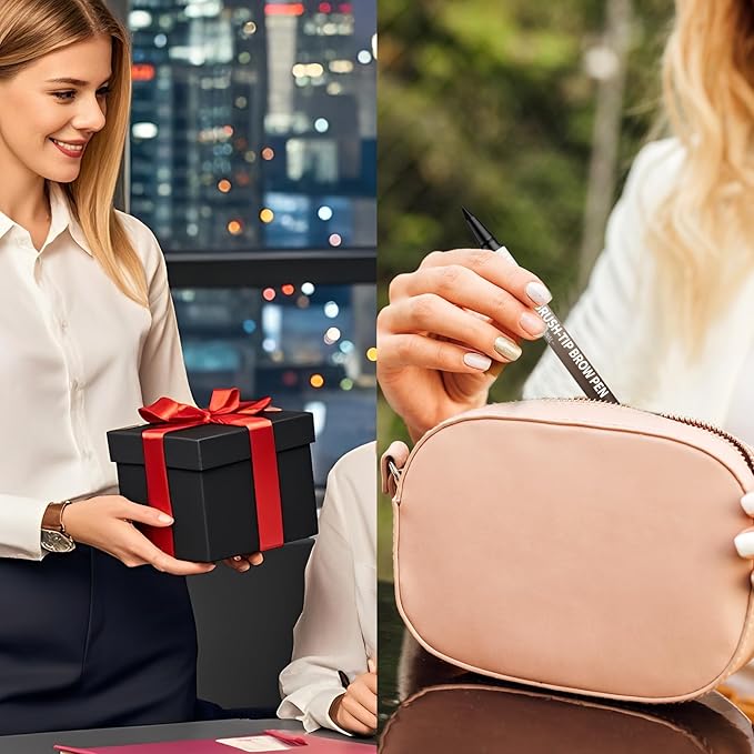 iMethod Eyebrow Pen - Eyebrow Pencil,2-in-1 Eyeliner Dual-Ended Microblading Eyebrow Pencil Long Lasting Waterproof Hair-Like Brow Pencil,with Eyebrow Brush,Eyebrow Pencils for Women,LightBrown