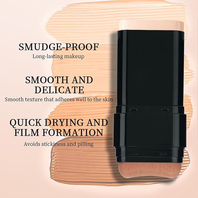 Long-Lasting Concealer Foundation Stick, Creamy Full Coverage, Hydrating Olive & Camellia Formula for Dark Circles & Blemishes, 2.09 oz (05#)