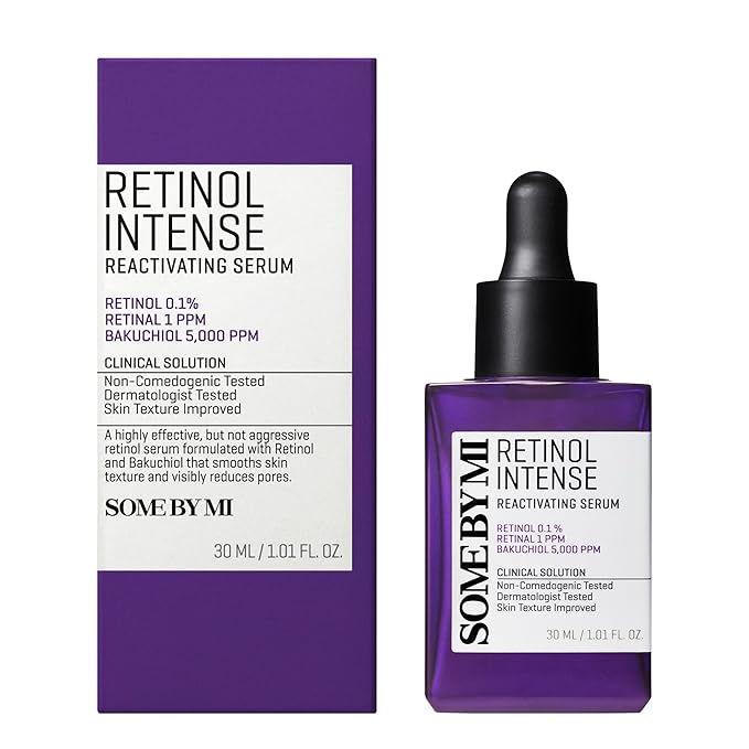 SOME BY MI Retinol Intense Reactivating Serum – 1.69oz, 50ml – Korean Bakuchiol Retinol Serum for Face Firming – Improves Signs of Aging, Minimizes Pore Size & Refines Skin Texture – Korean Skin Care