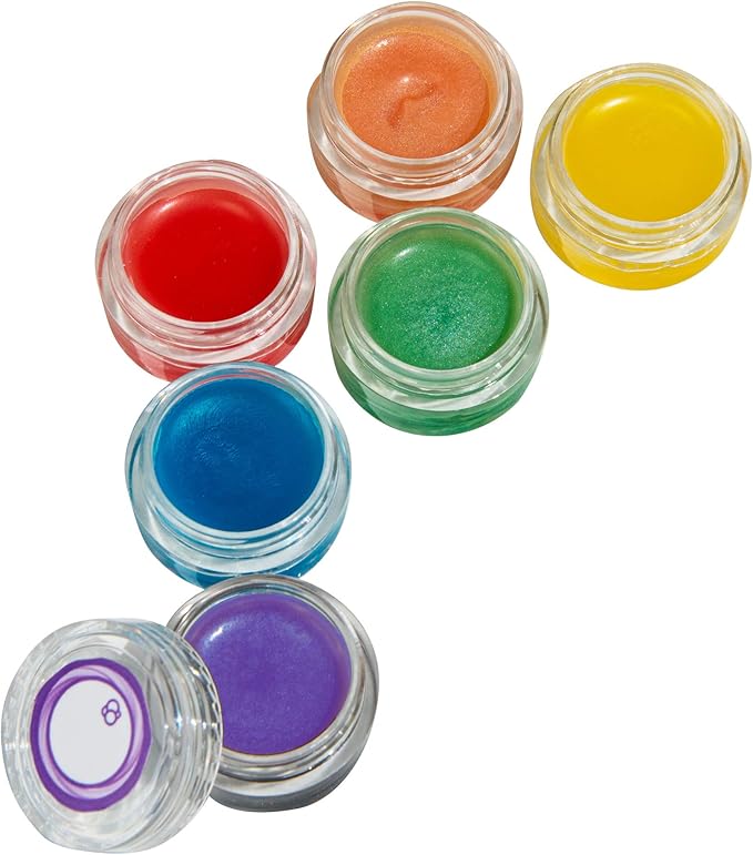Thames & Kosmos Yummy Rainbow Lip Balm Lab STEM Kit | Make Lip Balms, Glosses | Strawberry, Grape, Banana Flavors & Cosmetic Jars | Chemistry & Biology of Skin Care | 2-Language (EN/FR)