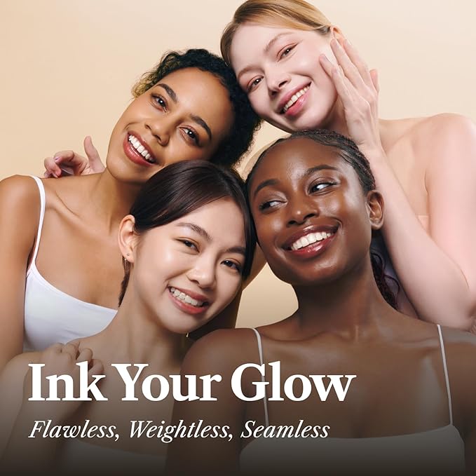 THE FACE SHOP Ink Lasting Liquid Foundation, Full Coverage, 72‑Hour Wear Semi‑Matte Finish, Makeup with Bakuchiol, W610 Coffe, 0.84 Fl. Oz.